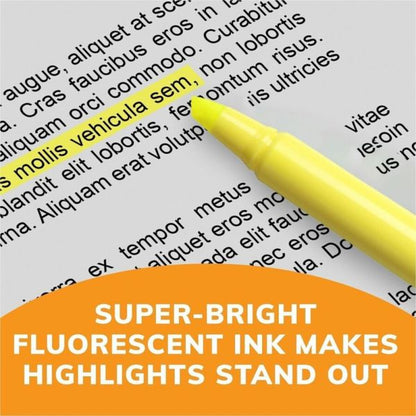 BIC Brite Liner Highlighters, Chisel Tip, Yellow, Box Of 12