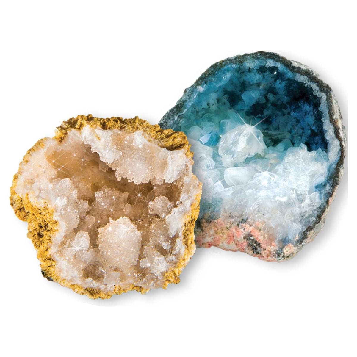 Nat Geo Break Open 2 Geodes Science Kit for Child 8 Years and up, Includes Goggles