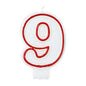Red and White Birthday Candle Number 9 [174009]
