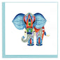 Abstract Elephant Quilled Greeting Card