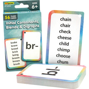 Initial Consonants, Blends & Digraphs Flash Cards [TCR62044]