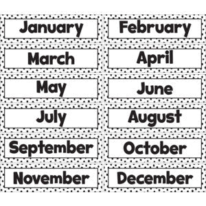 Black Painted Dots on White Monthly Headliners [TCR7082]