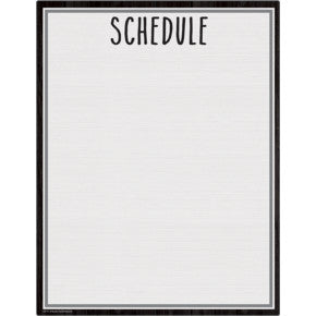 Modern Farmhouse Schedule Write-On/Wipe-Off Chart 17x22 [TCR7111]