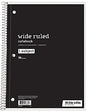 Just Basics Spiral Notebook, 8" x 10 1/2", 1 Subject, Wide Ruled, 70 Sheets, Black [794297]