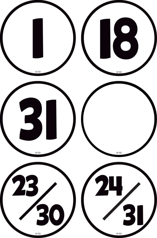 Black & White Calendar Days [TCR7081]