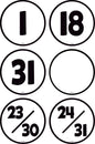 Black & White Calendar Days [TCR7081]
