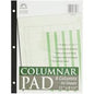 NORCOM Columnar Pad, 8 1/2" X 11", 100 Pages (50 Sheets), 6 Columns, Green [76706]