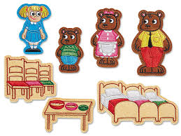 Storytelling Glove Puppets Three Bears 7 Piece Puppet Set [LC262]