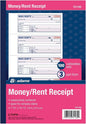 Adams Tapebound 3-part Money Receipt Book, 100 Sheet(s) - Tape Bound [TC1182]