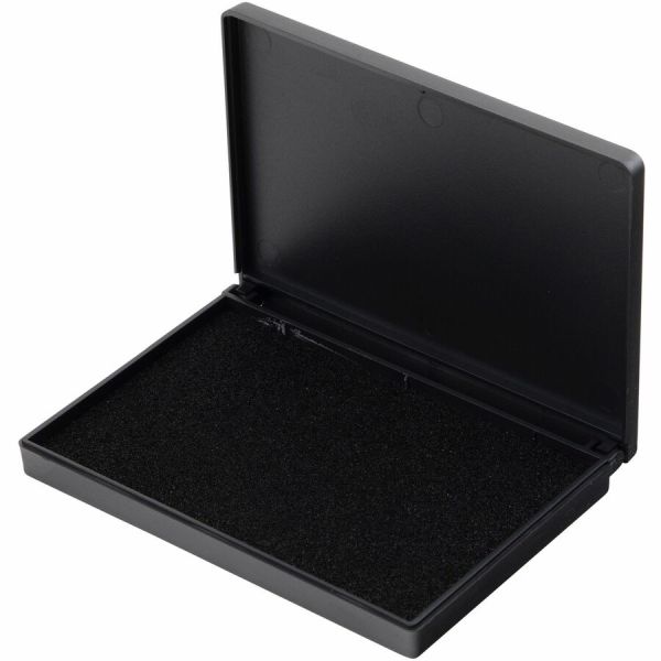 Charles Leonard Felt Stamp Pad 2.8" x 4.3" Black Ink [LEO92420]
