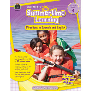 Summertime Learning Grd 4 - Spanish Directions [TCR8097]