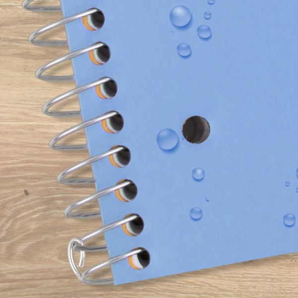 Five Star Spiral Notebook Plus Study App, 3 Subject, College Ruled, 8 1/2" x 11", Sky Blue