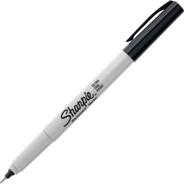Sharpie Permanent Ultra-Fine Point Markers, Black, Pack of 2 Markers
