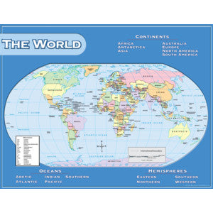 World Map Chart 17x22 [TCR7658]