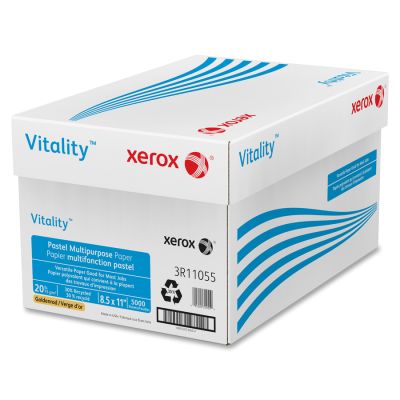 Xerox Vitality Colors Multi-Use Printer & Copy Paper, 1 Ream, Goldenrod, Letter (8.5" x 11"), 500 Sheets Per Ream, 20 Lb, 30% Recycled