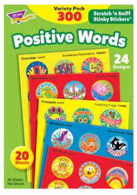 Positive Words Scratch 'n Sniff Stinky Stickers Variety Pack [T6480]