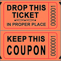Double Ticket Roll 2000 Tickets Orange [102-O]