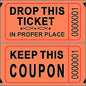 Double Ticket Roll 2000 Tickets Orange [102-O]