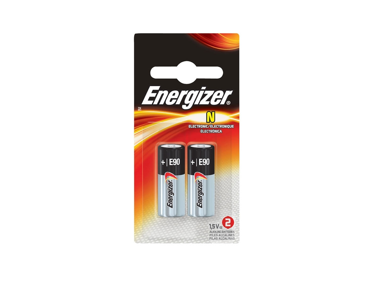 Energizer E90-BP-2 N 1.5V Alkaline Button Top Batteries - 2 Piece Retail Card