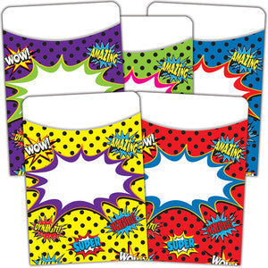 Superhero Library Pockets - Multi-Pack [TCR5647]