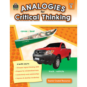 Analogies for Critical Thinking Grade 5 [TCR3168] (D)