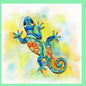 Gecko AZ quilling card, greeting card, paper art, everyday card IC-30