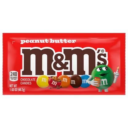 M&M PEANUT BUTTER CHOCOLATE 1.63OZ 24CT