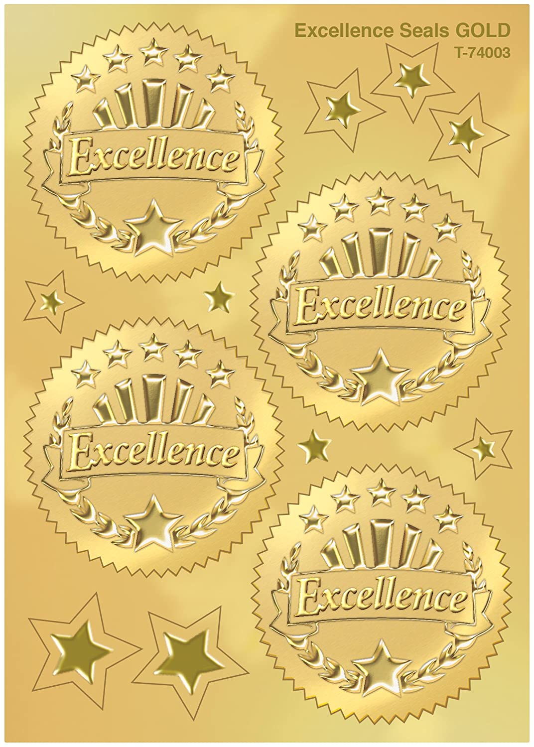 Excellence (Gold) Award Seals Stickers [T74003]