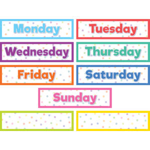 Colorful Magnetic Days of the Week [TCR77517]