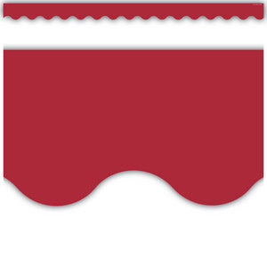 Cranberry Red Scalloped Border Trim [TCR9242]
