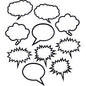 Black & White Speech/Thought Bubbles Accents [TCR5592]