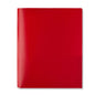 Two-Pocket Poly Portfolio Folder with Prongs Red [FF-OP-4017]