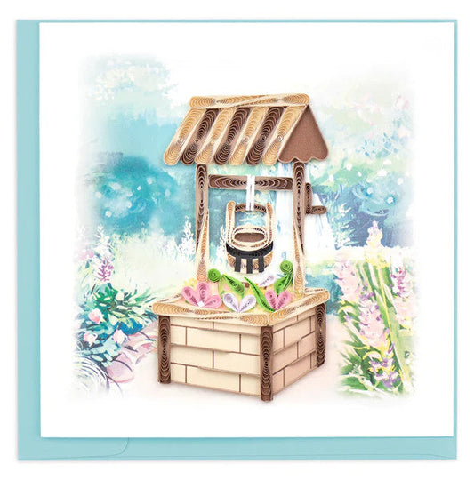 Quilled Wishing Well Greeting Card [BL1342]