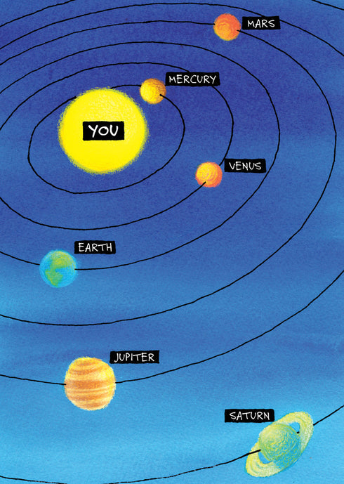 Solar System Birthday Greeting Card [2316BD]
