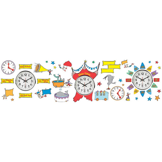 Dr Seuss - If I Ran The Circus Telling Time Bulletin Board Set [P847156]