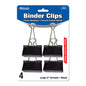 BAZIC Large 2 (51mm) Black Binder Clip (4/Pack) [262]