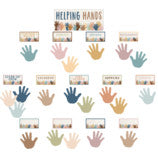 Everyone is Welcome Helping Hands Mini Bulletin Board [TCR7122]