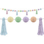 Pastel Pop Pom-Poms and Tassels Garland [TCR9207]