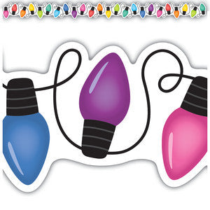 Colorful Holiday Lights Die-Cut Border Trim [6952]