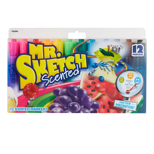 Sanford Mr. Sketch Watercolor Markers, Scented Assorted Colors, Set Of 12 [SAN1905069]
