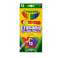 Crayola Erasable Colored Pencils 12ct [BS684412]