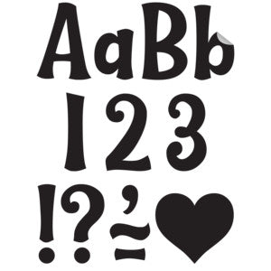 Black 4" Wild Whimsy Self-Adhesive Letters Combo Pack [TCR9643]