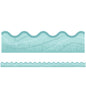 Blue Woodgrain Scalloped Border Trim [CD108305]