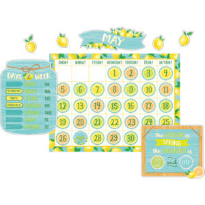 Lemon Zest Calendar Bulletin Board Set [TCR8479]