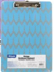 BAZIC Standard Size Vintage Hardboard Clipboard w/ Low Profile Clip [1815]