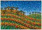 Golden Poppies & FLowers BLank Card (D)