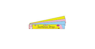 TREND T4002 Wipe-Off Sentence Strips, 24 x 3, Blue/Pink, 30/Pack [T4002]
