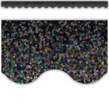 Black Sparkle Scalloped Border Trim [TCR8766]