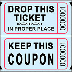 Double Ticket Roll 2000 Tickets Blue [102-DB]