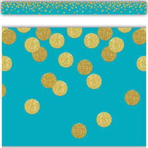 Teal Confetti Straight Border Trim [TCR8869]